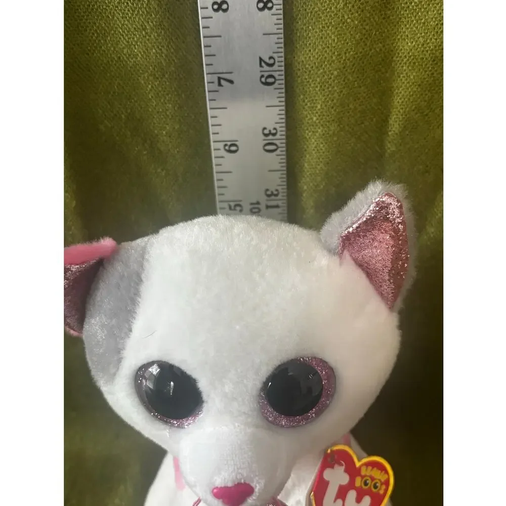 TY's Milena Plush from the Baby Boo's Collection,pink & white w/glitter, 5